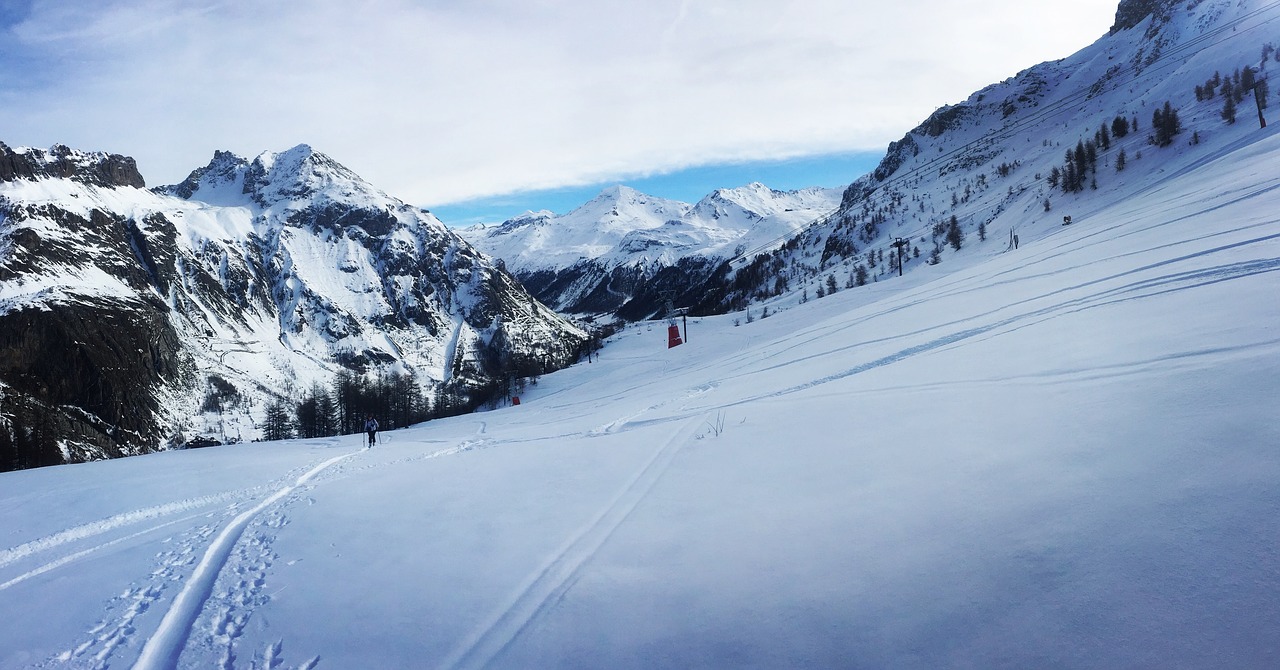 la vallée de la Tarentaise en hiver